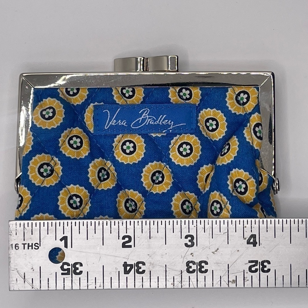 Vera Bradley | Rivera Blue Kiss Lock Change Purse​ - Picture 5 of 7